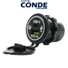 BASE PANEL USB + TIPO C 3.1A 15,5W 12/24V (ILUMINACION AZUL)
