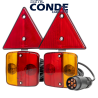 KIT MAGNETICO DE LUZ PARA REMOLQUE CON TRIANGULOS CATADRIOPTICOS (HOMOLOGACION E4)