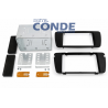 ADAPT. RADIO 2DIN SEAT IBIZA (2008 - 2014) NEGRO CON FAJA METALICA