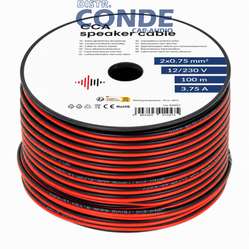 BOBINA CABLE BICOLOR 2X0,75mm. (ng/r.) 100m. 