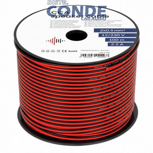 BOBINA CABLE BICOLOR 2X0,50mm.(100m.)                