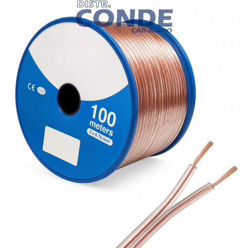 BOBINA CABLE TRANSPARENTE 2X1,50mm. (100m.)